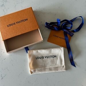 Louis Vuitton wallet box, dustbag and bow